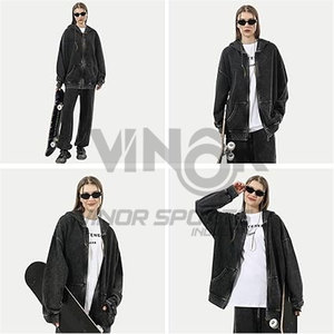 เสื้อฮู้ดโอเวอร์ไซส์ใส่ได้ทั้งชายและหญิงเสื้อมีฮู้ดโอเวอร์ไซส์ทำจากผ้าเฟรนช์เทอร์รี่ออกแบบโลโก้ได้ตามที่ต้องการดีไซน์ดิจิตอลลายซักสไตล์ปักปักลายสีพื้น - Product Image 4