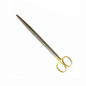 Ciseaux professionnels Metzenbaum demi or lame incurvée droite métal acier tissu coupe ciseaux médicaux - Product Image 1