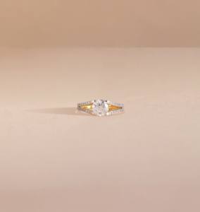 Bague de mariage minimaliste moderne personnalisable en or 18 carats géométrique 925 argent sterling S925 bague de fiançailles d'anniversaire à la mode - Product Image 5