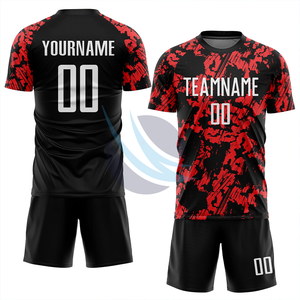 Kit d'uniformes de football pour hommes avec maillots de football personnalisés sublimés et tissu léger à séchage rapide pour match - Product Image 1