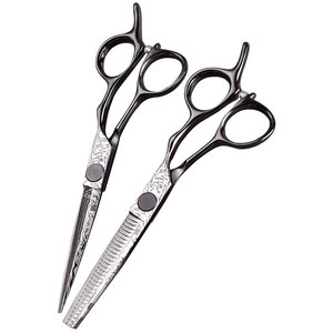 Kit de tijeras de corte de pelo japonesas profesionales de gama alta, tijeras de adelgazamiento de acero inoxidable Premium, 6 accesorios para Peluqueros - Product Image 1
