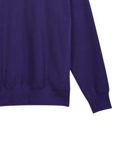 Sweat-shirt en polaire violet pour homme, col rond, pull à manches longues, décontracté, en coton doux, chaud pour l'hiver, conception personnalisée OEM - Product Image 6