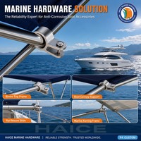 Edelstahl 316 Marine Bimini Hump Jaw Slide mit 2 Stellschrauben für 22mm Rundrohr – Yacht- und Bootszubehör