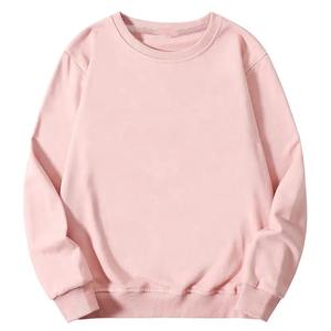 Listo para envío Streetwear Sudaderas Casual Liso Verde Sudaderas Mujeres O-cuello Color Sudaderas - Product Image 4