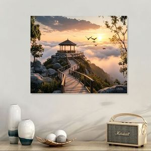 Décoration murale personnalisée en bois rectangulaire style Art Déco, cadre photo personnalisé, décoration murale moderne pour salon - Product Image 3