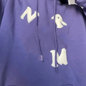 Sweat à capuche respirant avec impression bouffante avec logo personnalisé pull en gros en coton mélangé hommes nouveau produit - Product Image 3