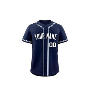 Maillot de baseball personnalisé imprimé par sublimation |   Maillot à col en V personnalisé avec nom et numéro |   Maille respirante anti-UV en polyester pour équipe - Product Image 1