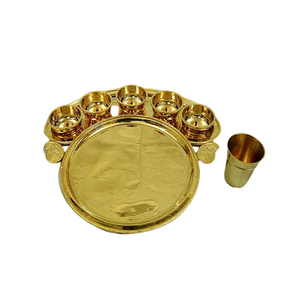 Services de table en laiton pour accessoires de cuisine, taille et forme personnalisées, vaisselle de restaurant, service de table Thali - Product Image 5