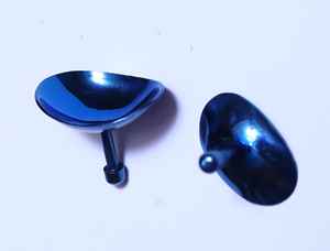 Ecrans oculaires de sécurité laser en acier inoxydable doré (26mm x 17mm, jeu de 2 pièces) - Product Image 3