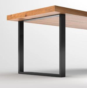 Vinahardware Pieds de bureau en fonte carrés modernes en forme de X Revêtement en poudre pour hôtel Table basse à manger en fer forgé - Product Image 5