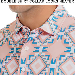 Polo de golf personalizado para hombre Camiseta de manga corta con logotipo OEM 100 Poliéster Camiseta de punto de secado rápido - Product Image 3