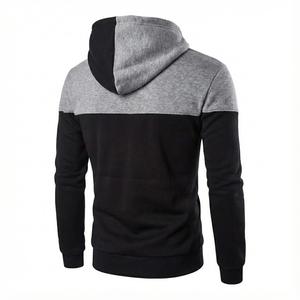 เสื้อฮู้ดดี้ผู้ชายแบบสั่งทำขายส่ง ดีไซน์บล็อกสี แฟชั่นแขนแร็กแลน ตัดต่อผ้าคุณภาพสูง ผ้าฝ้ายฟลีซเนื้อนุ่ม - Product Image 2