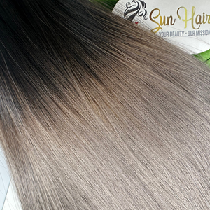 บริษัทซันแฮร์ ผลิตภัณฑ์ผมแท้แบบเรมี่ คุณภาพสูง เกรดซุปเปอร์ดับเบิ้ลดรอน สีเงิน สำหรับเครื่องทำสีผม แบบดับเบิ้ลเวฟท์ ต่อผมแท้ - Product Image 4