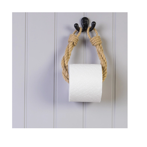 Rope Toilet Paper Holder Wall Mounted <b>Wooden</b> Hanger Hook Roper Tissue Paper Holder Customized Sale - Product Image 4
