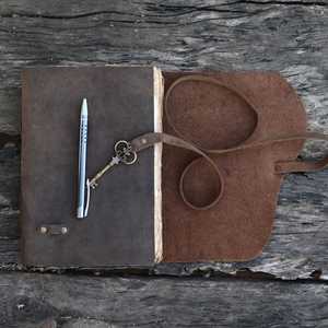 Diario de Cuero Genuino, Papel de Algodón de Grano Completo Sin Madera, Tapa Dura, Cierre con Llave Artística, Logotipo Personalizado, Precio al por Mayor, OEM, FBA - Product Image 3