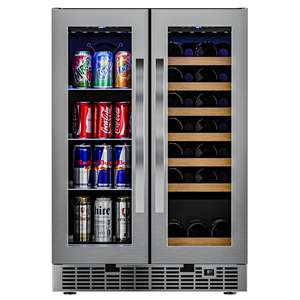 Enfriador de Bebidas y Vino Independiente de Doble Zona de 24 Pulgadas, Puerta de Vidrio Completa, Capacidad para 21 Botellas/60 Latas, 4 Pies Cúbicos, Energía Eléctrica - Product Image 4