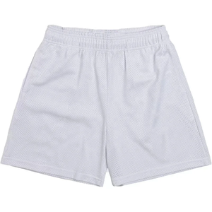 Short de basket-ball écologique style Hip Hop pour hommes motif solide monocouche ample décontracté respirant maille unie monocouche - Product Image 1