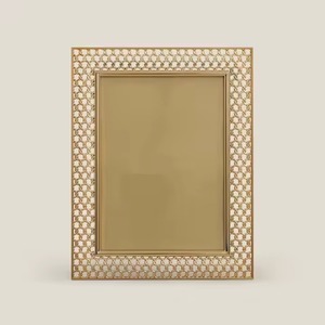 Bamboo Design Border Gold Custom Metal Wedding Photo <b>Frame</b> Handmade Photo <b>Frame</b> for Tabletop - Product Image 6