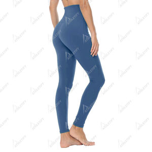 Mallas de yoga suaves y elásticas con cintura elástica para mujer, pantalones deportivos y de gimnasio de cintura alta para correr, entrenamiento y entrenamiento, venta - Product Image 2