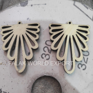 Juego de pendientes de madera de corte láser elegantes de moda para mujer, joyería de moda, pendiente de aro de Falak World Export - Product Image 1