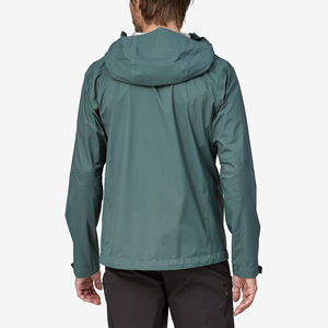 Logo personnalisé Veste de pluie en toile légère de haute qualité pour hommes Coupe-vent imperméable pour l'hiver Style de rue élégant - Product Image 2