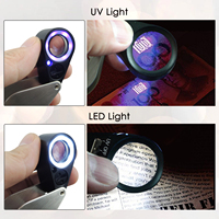 30X Professional Jewelers Loupe with LED & UV Light, Achromatic Triplet Lens for Diamond Clarity & Gemstone Grading (OEM)