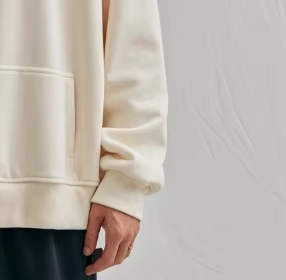 Sudaderas con capucha de algodón 100% de talla grande de estilo informal Ropa de invierno transpirable con cuello con capucha de patrón sólido de alta calidad-Venta en línea - Product Image 5