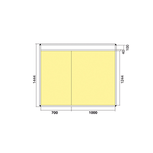 Visual Board - Sistema di Informazione/ Pianificazione Pannello Murale, Lavagna Bianca, 1560mm di Larghezza - VB-WA-1500-W - Product Image 1