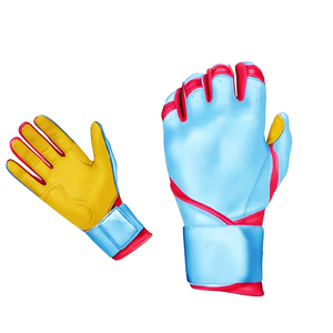 Guantes de bateo de béisbol Diseño de logotipo personalizado Guantes de béisbol Hombres Béisbol Cuero Softball Guantes al por mayor - Product Image 3