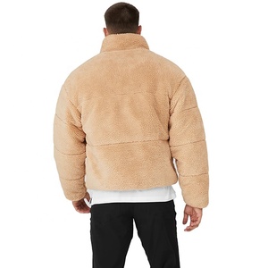 Chaqueta de Forro Polar Personalizada para Invierno, Color Sólido, Chaqueta Sherpa con Cremallera Completa y Bolsillos, Chaqueta de Forro Polar Cálida para Hombre - Product Image 2