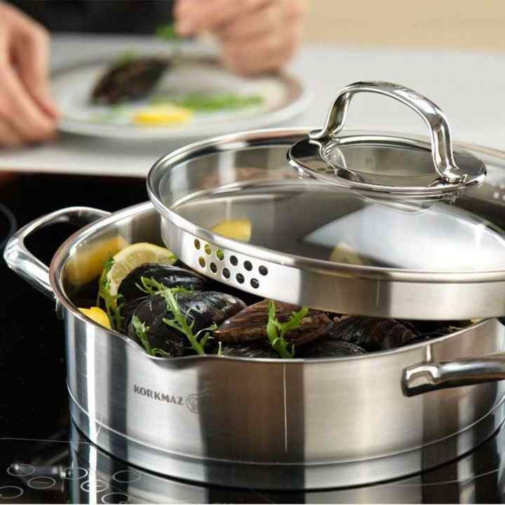 Korkmaz A1999 Steama 8 Piece Cookware Set