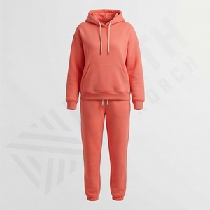 Ensemble de survêtement décontracté à capuche vintage en coton 100% pour femmes, personnalisable, streetwear, ensemble de jogging d'entraînement, vente en gros, haute qualité - Product Image 1