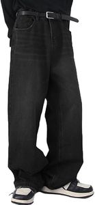 กางเกงยีนส์ฮิปฮอปทรงหลวมของผู้ชายดีไซน์สีพื้นสไตล์วินเทจ90s ทรงหลวมกางเกงเดนิมคาร์โก้ - Product Image 2