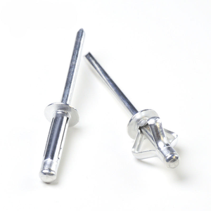 Remache de aluminio personalizado de cabeza plana redonda, extremo abierto, de metal sólido, tipo linterna, de tres puntas, remache ciego - Product Image 1