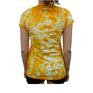 Nouveau Design femmes Tie Dye t-shirts bonne qualité coton doux jeunes T-Shirts été décontracté dames t-shirt col en V exportation de BD - Product Image 4