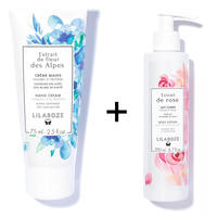 Lilaroze Paris Organik Prancis Set Perawatan Kulit Perjalanan Kelas Kosmetik Ekstrak Bunga Mawar Alpen Krim Tangan Shea Butter Losion Tubuh
