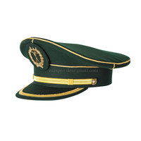 Casquette de capitaine officier multicolore de haute qualité fabriquée en laine casquettes d'officier chapeaux avec casquette d'officier réglable en tissu de qualité supérieure