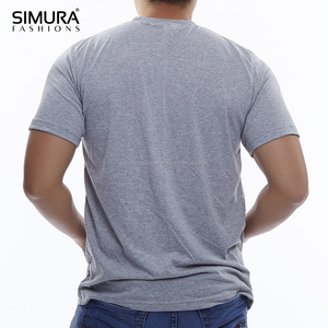 T-shirt en coton à épaules tombantes, col rond, manches courtes, élégant, grande taille, écologique et respirant pour hommes, exporté du Bangladesh - Product Image 3