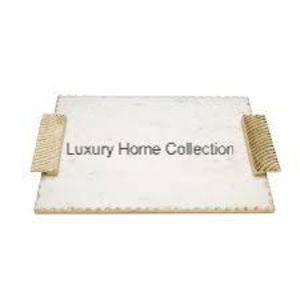 Plateau en marbre le plus vendu en forme de rectangle avec couleur noire et branche d'arbre poignée en fonte ombre noire ustensiles de cuisine approvisionnement de table - Product Image 4