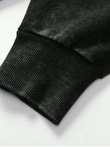 Sudaderas con Capucha de Invierno Personalizables de Alta Calidad con Bordado Desgastado para Hombre, OEM, Felpa Lavada al Ácido, Transpirable y Ecológica - Product Image 4