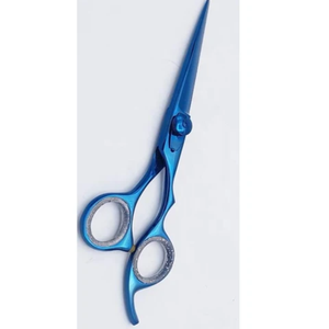 Tijeras de peluquería con revestimiento de titanio azul de acero inoxidable J2 japonés de 6,5 pulgadas de largo - Product Image 5