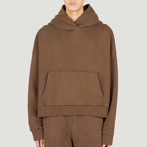 Sweats à capuche surdimensionnés délavés 100% coton à épaules tombantes pour hommes personnalisés sweats à capuche décontractés lourds pulls à capuche pour hommes - Product Image 5