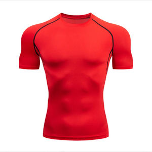 Camiseta de compresión personalizada para hombre, ropa atlética de manga larga para gimnasio, transpirable, deportes, correr, entrenamiento, Fitness, Top de secado rápido - Product Image 3