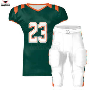 Maillot de football américain personnalisable de la meilleure qualité, matériau respirant, manches courtes, concevez votre propre uniforme - Product Image 6