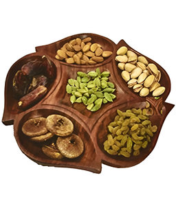 Plato de servicio de madera redonda sólida de la mejor calidad para aperitivos de frutas secas para fiesta, hogar, restaurante, plato de madera de alta calidad - Product Image 6