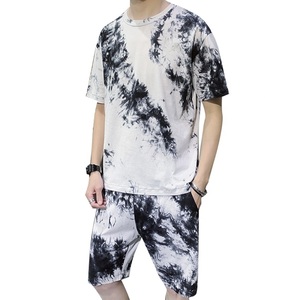 Venta al por mayor 5XL de talla grande conjuntos de Hombre Ropa de entrenamiento de verano 2 pantalones cortos de dos piezas conjunto Jogger Joggers trajes - Product Image 6