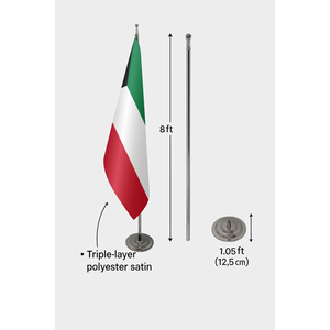 Drapeau en aluminium personnalisé avec impression numérique - Drapeau officiel du Koweït pour intérieur - Product Image 6