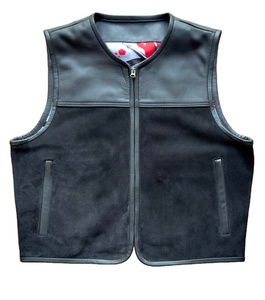 Chaleco de Motocicleta Personalizado Unisex con Cuello Alto, Cuero Genuino, Resistente al Viento e Impermeable, Ropa de Abrigo para Otoño - Product Image 1