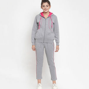 Logotipo personalizado 2025 Zip Mujeres Jogger Conjuntos Trajes de sudor a juego para mujeres Trajes de jogging en blanco Chándales al por mayor - Product Image 3