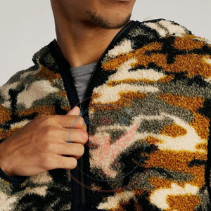 Winter Casual Men's <b>Sherpa</b> Fleece Hoodies-Customized Color & Logo Eco-Friendly Breathable - Product Image 5